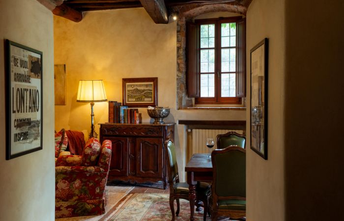 Comfortable seating invites you to unwind with a book or quiet conversation.