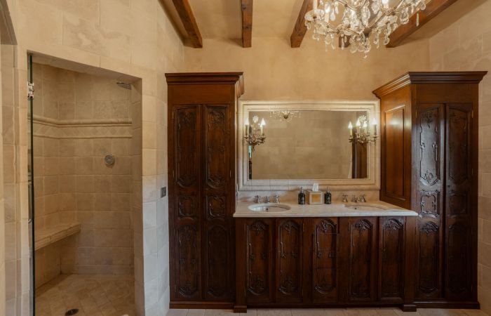Master ensuite bathroom with steam shower.