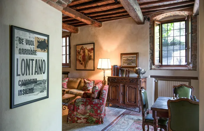 Comfortable seating invites you to unwind with a book or quiet conversation.