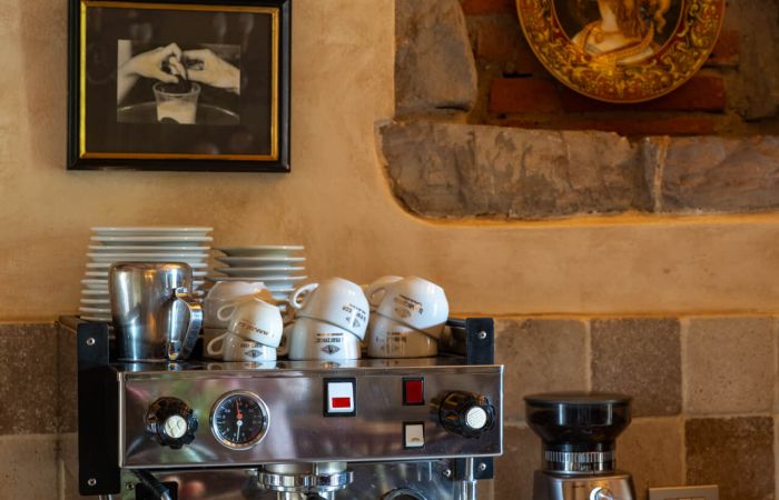 La Marzocco machine for world-class morning coffee.