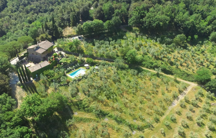 Total privacy and serene Tuscan countryside views.